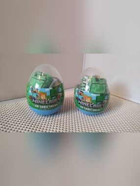 Minecraft Boys Size 10-4 No Show Socks 4 Pairs NWT Egg Container Easter